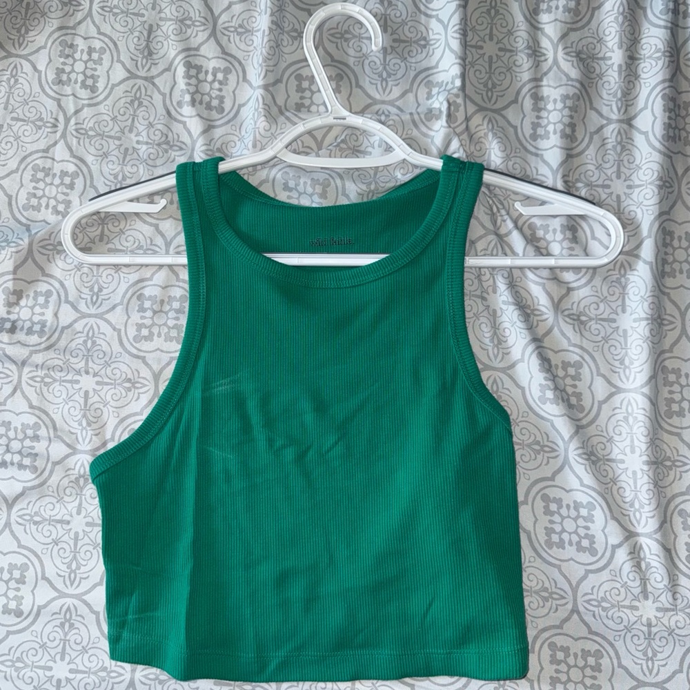 Wild Fable Emerald Ribbed Tank Top